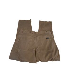 Columbia Mens Regular Fit Khaki Pants 35W 32L Cotton & Elastane